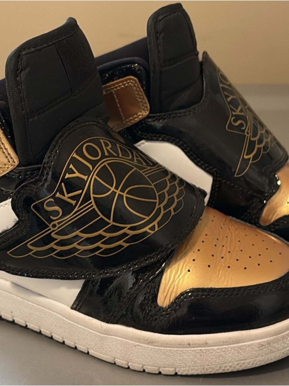 Nike Black High-Top Youth Sneakers with White Label